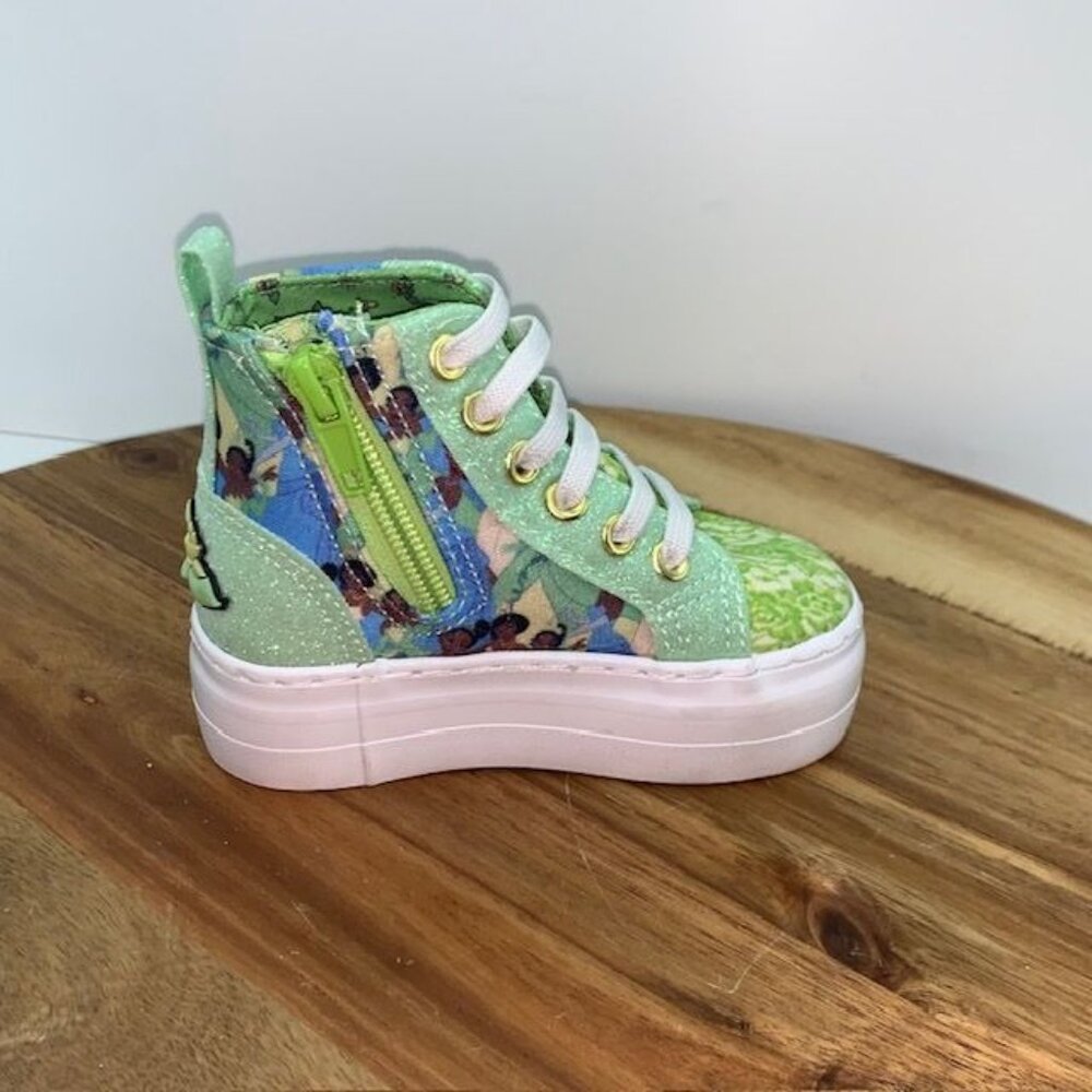 Ground Up Disney Princess and the Frog Tiana Hightop Side Zip Baby Shoes Size 6 - Picture 14 of 14